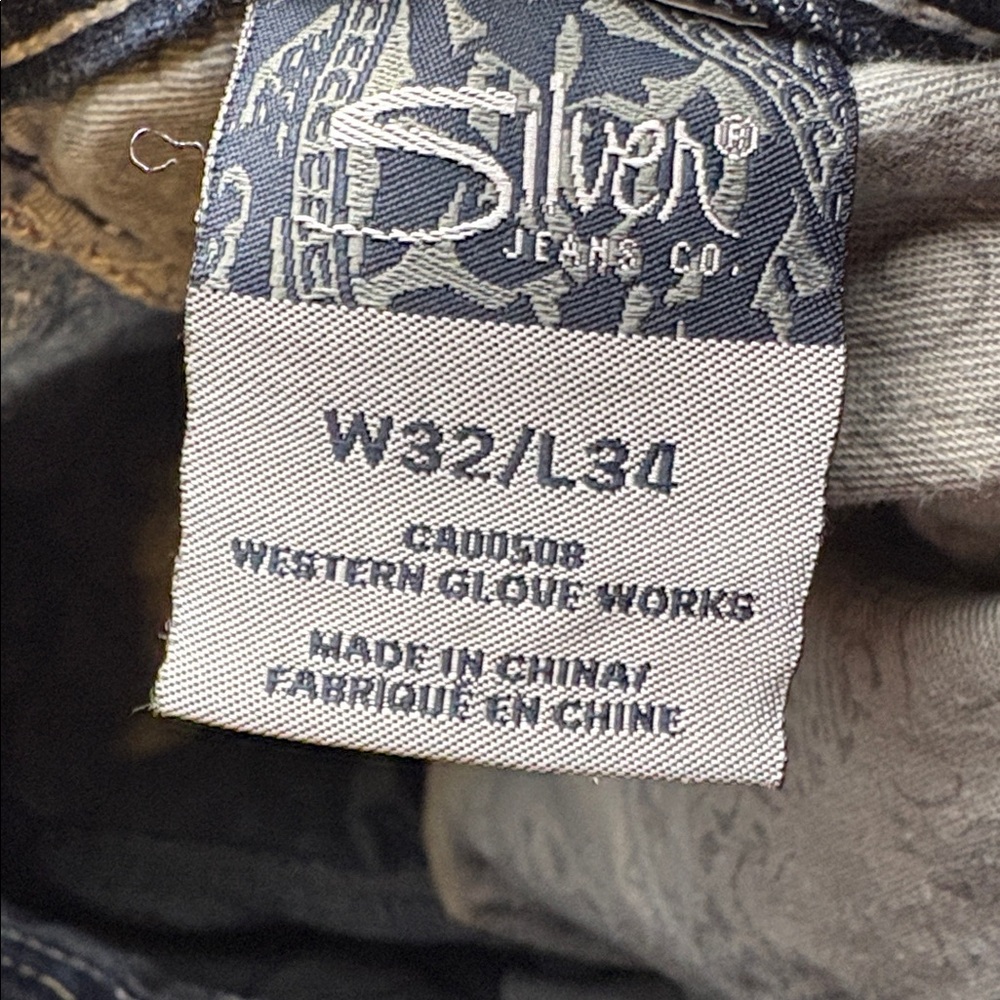 Silver Jeans Zac Flap Straight Leg Jeans W32/L34 - Picture 4 of 6
